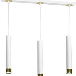 Store Biało-złota lampa wisząca nad stół w jadalni MLP6236 z serii DANI | Kaja Oświetl Żyrandole Nowoczesne