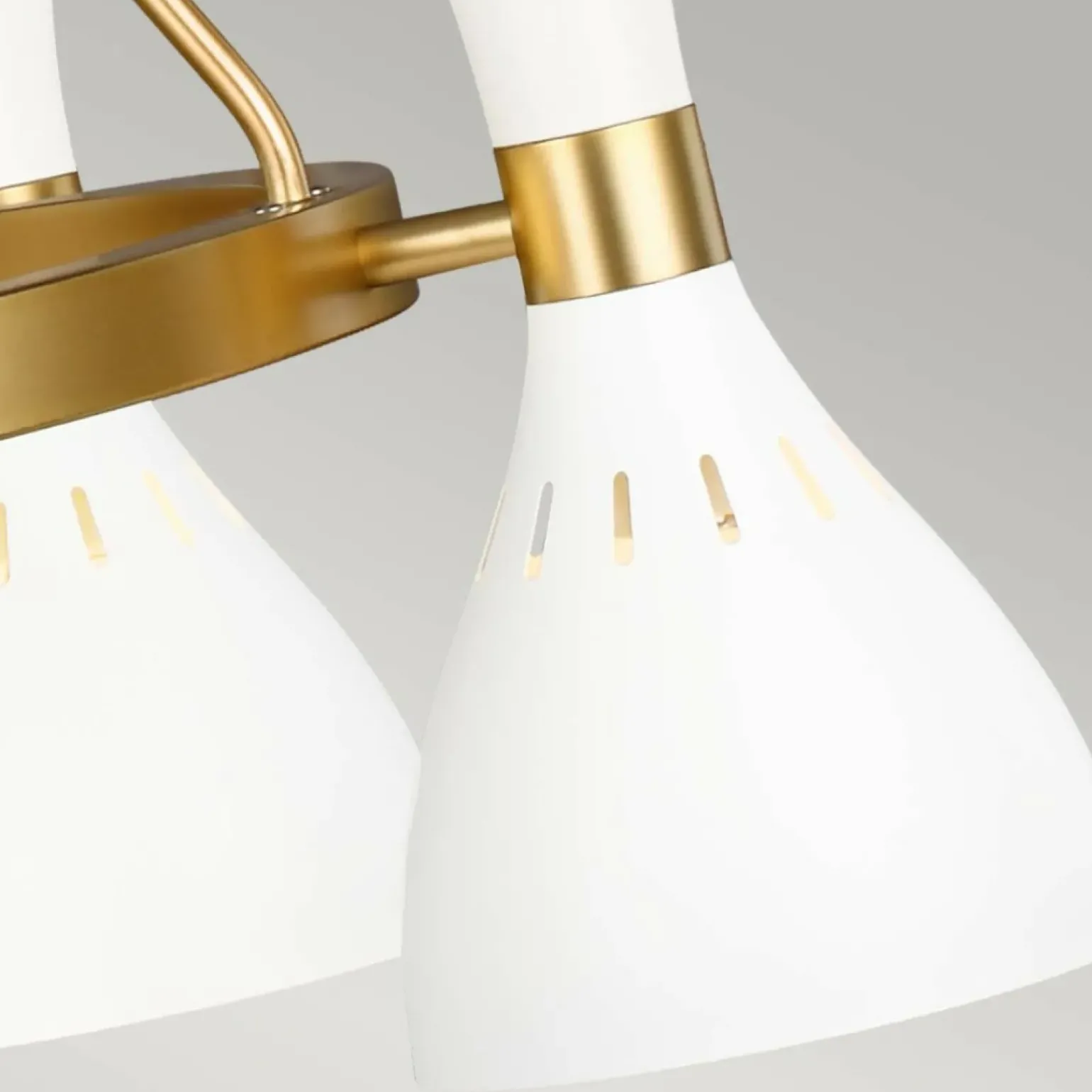 New Biało-złota lampa wisząca 5xE27 FE-JOAN5-MW z serii JOAN Żyrandole Nowoczesne