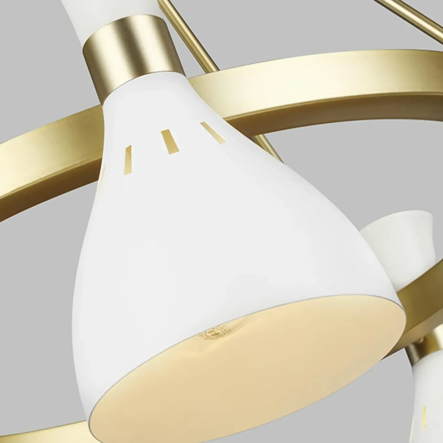 New Biało-złota lampa wisząca 5xE27 FE-JOAN5-MW z serii JOAN Żyrandole Nowoczesne