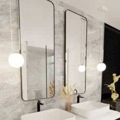 Cheap Biało-złota lampa wisząca z okrągłym kloszem 1115/1 GLAM | Kaja Żyrandole Nowoczesne