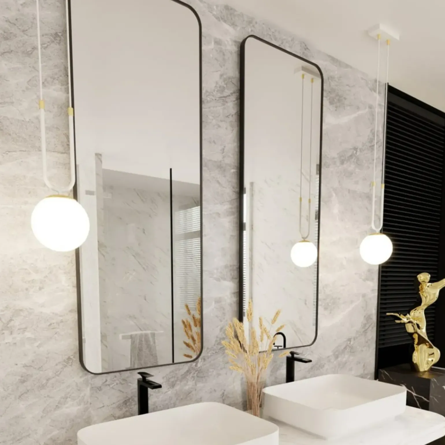 Cheap Biało-złota lampa wisząca z okrągłym kloszem 1115/1 GLAM | Kaja Żyrandole Nowoczesne