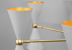 Best Biało-złota, stylowa lampa wisząca MOD108PL-14WG VESPER | Kaja Żyrandole Nowoczesne