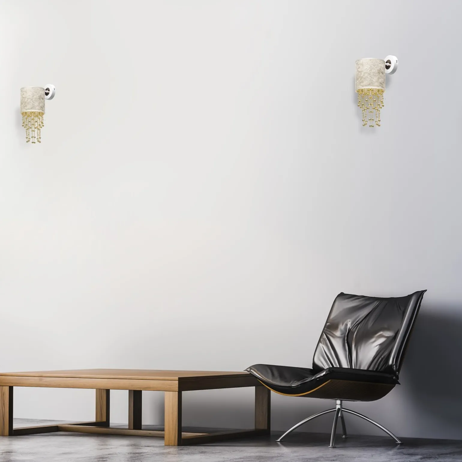 Sklep Kaja Biało-złoty, gustowny kinkiet w stylu glamour MLP6443 z serii ALMERIA | Kaja Ośw