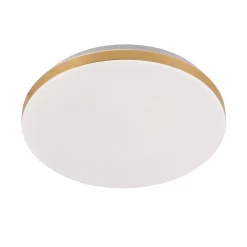 Sklep Kaja Biało-złoty plafon LED barwa neutralna LP-335/1C S 4GD – BABILON