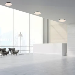 Sklep Kaja Biało-złoty plafon LED barwa neutralna LP-335/1C S 4GD – BABILON