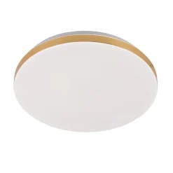 Sklep Kaja Biało-złoty plafon LED barwa neutralna LP-335/1C S 4GD – BABILON
