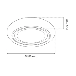 Sklep Kaja Biało-złoty plafon ze zintegrowanym LED-em ML8127 z serii MEGAN | Kaja Oświetlen