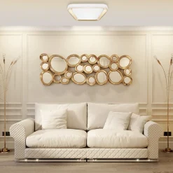 Sklep Kaja Biało-złoty plafon, zmienna barwa światła ML7933 z serii QUADRO | Kaja Oświetlen