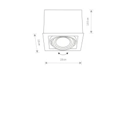 Sklep Kaja downlight natynkowy, prostopadłościan 9495 | Kaja Oświetlenie