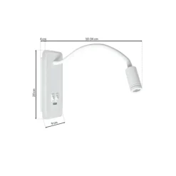 Sklep Kaja Biały kinkiet ścienny na elastycznym ramieniu ML6349 z serii BASE | Kaja Oświetl