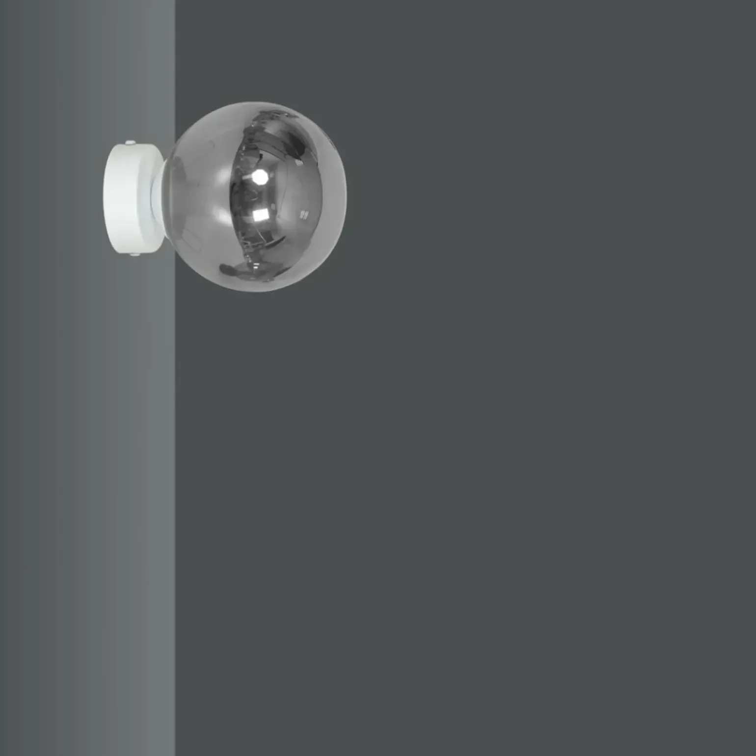 Sklep Kaja Biały kinkiet ścienny z przydymionym kloszem 878/K1 | Kaja Oświetlenie