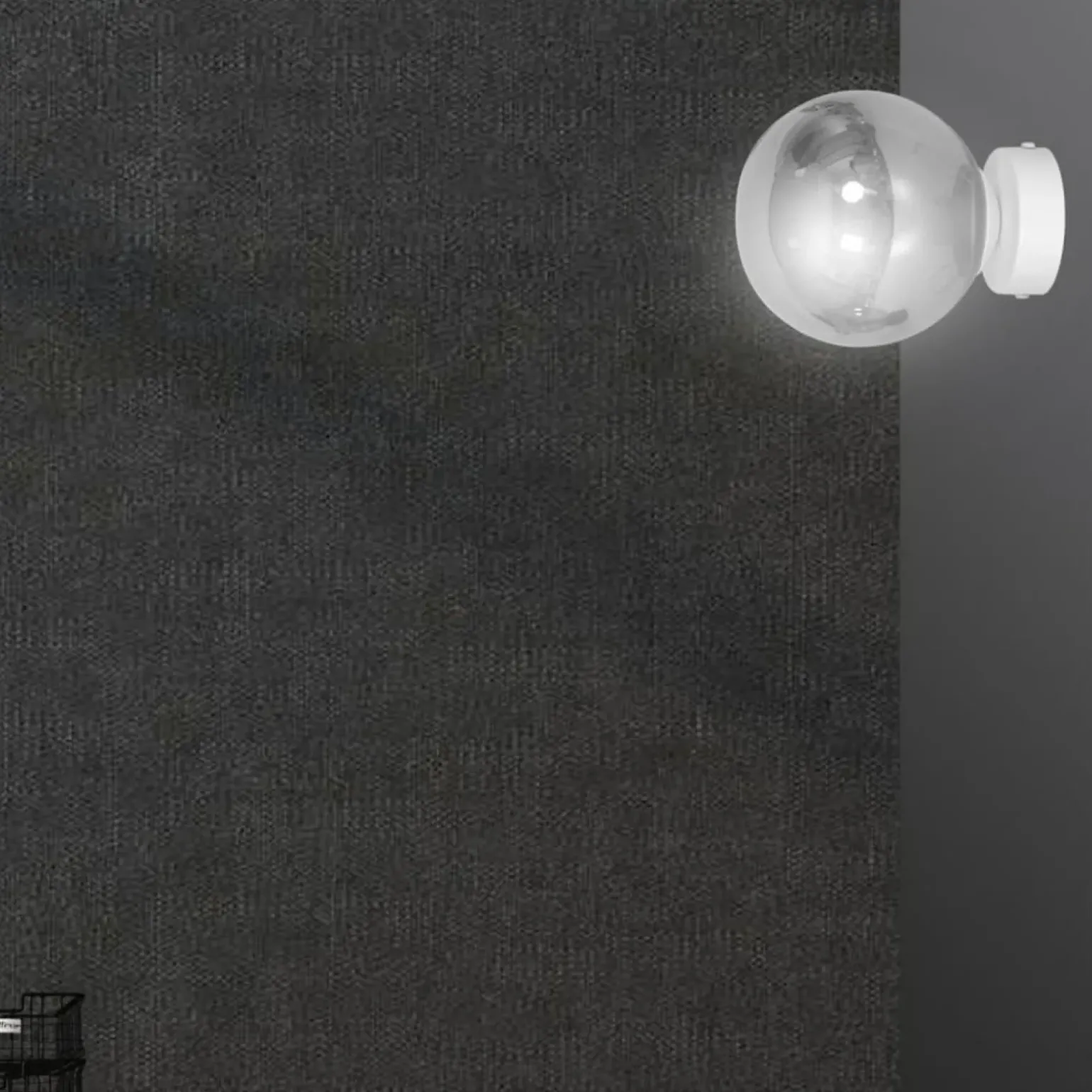 Sklep Kaja Biały kinkiet ścienny z przydymionym kloszem 878/K1 | Kaja Oświetlenie