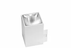 Sklep Kaja Biały kinkiet elewacyjny, kostka ze światłem LED AZ5230 ROLAND | Kaja