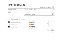 Sklep Kaja kinkiet elewacyjny zewnętrzny AZ4314 RIMINI | Kaja Oświetlenie