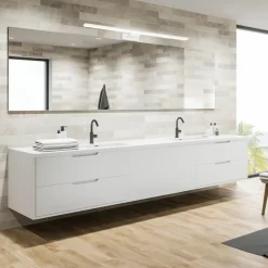 Sklep Kaja Biały kinkiet, idealny nad lustro w łazience ML6337 z serii SHINE | Kaja Oświetl