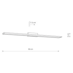 Sklep Kaja Biały kinkiet obrazowy, ledowy o mocy 16W 8175 | Kaja Oświetlenie