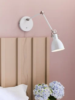 Sklep Kaja Biały kinkiet z długim ramieniem z przegubami 108249 | Kaja