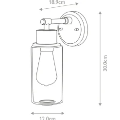 Sklep Kaja Biały kinkiet z ozdobnym kloszem BATH-MORVAH1-W z serii MORVAH