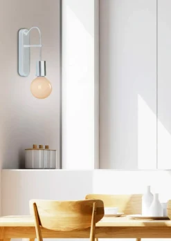 Sklep Kaja Biały, matowy kinkiet ścienny na jedną żarówkę 21-70883 z serii ALTO | Kaja Oświ