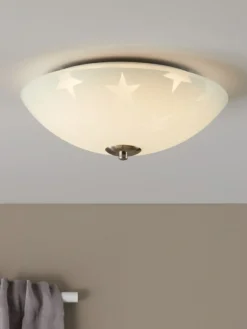 Sklep Kaja Biały matowy plafon z ozdobnymi gwiazdkami 105611 | Kaja Oświetlenie