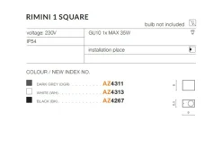 Sklep Kaja mały kinkiet zewnętrzny wejściowy AZ4313 RIMINI | Kaja