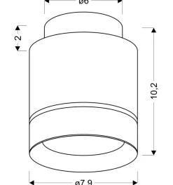 Sklep Kaja , nieruchomy spot natynkowy do kuchni 2275918 z serii TUBA | Kaja