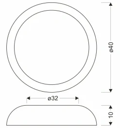 Sklep Kaja Biały, okrągły plafon z motywem drewna 14-24138 CALABRIA | Kaja