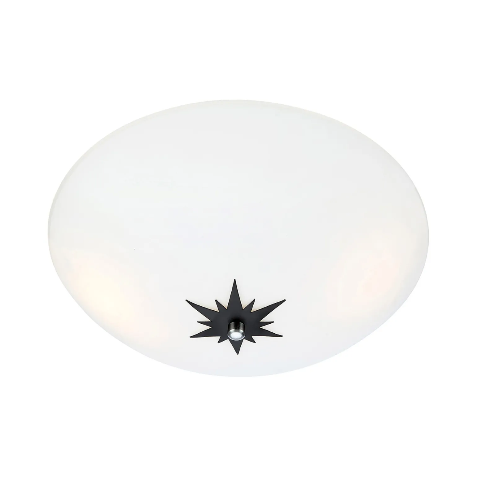 Sklep Kaja Biały plafon z czarną gwiazdką na oprawie 108207 | Kaja Oświetlenie