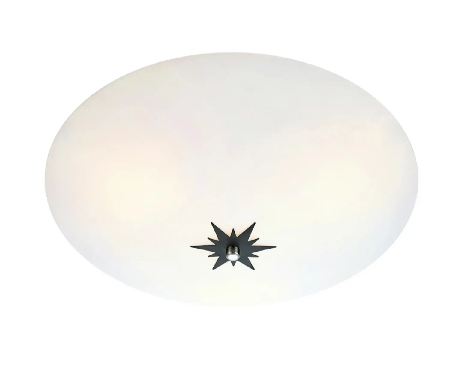 Sklep Kaja Biały plafon z czarną gwiazdą z małym gwintem 108208 | Kaja