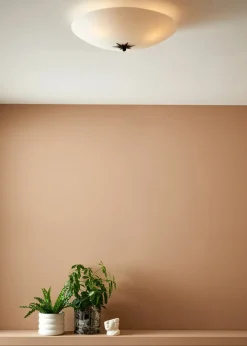 Sklep Kaja Biały plafon z czarną gwiazdą z małym gwintem 108208 | Kaja