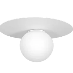 Sklep Kaja plafon z pojedynczym, mlecznym kloszem LX 3307 z serii FLAT