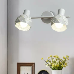 Hot Biały, podwójny reflektor na listwie LP-8069/2WS WH REUS | Kaja Żyrandole Nowoczesne