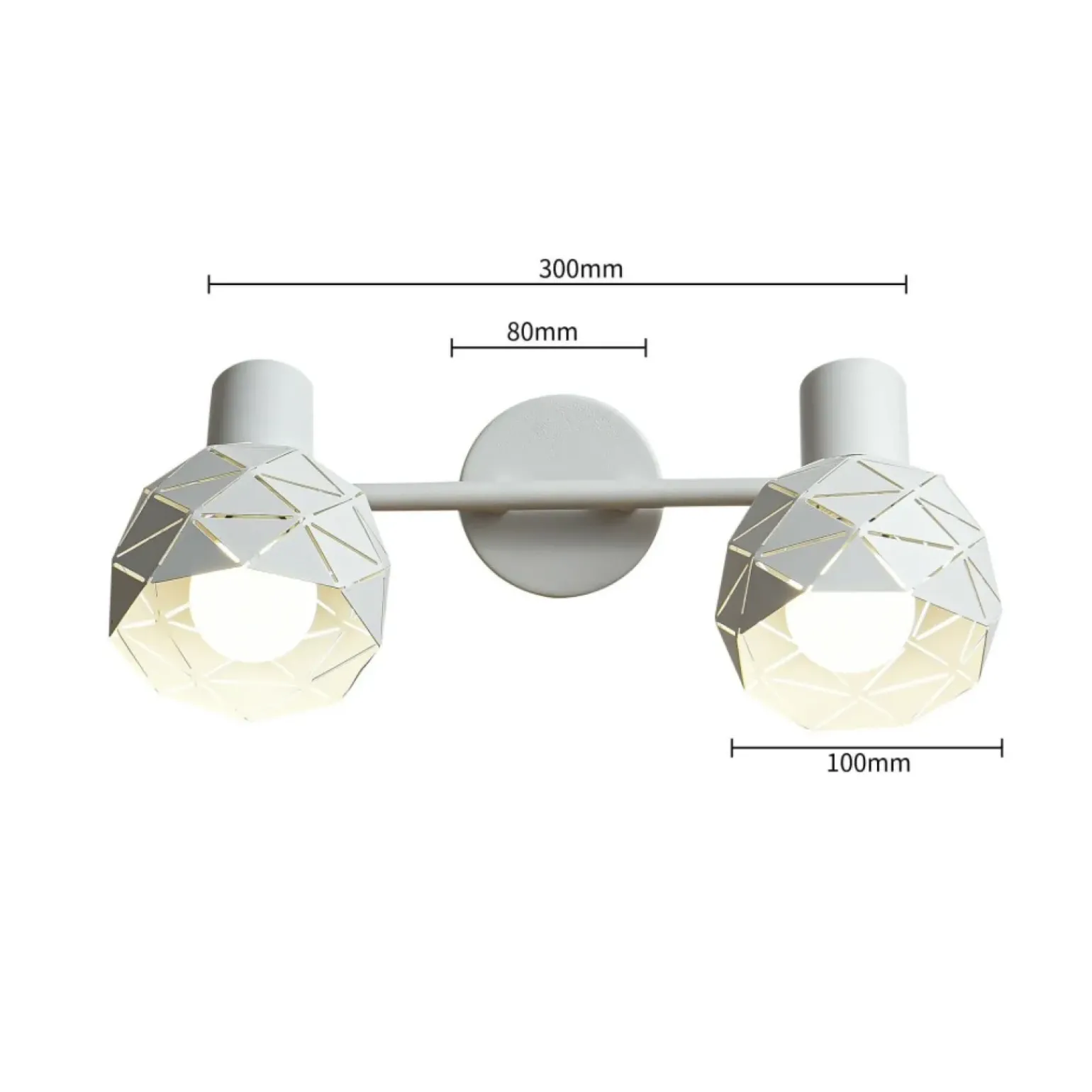 Hot Biały, podwójny reflektor na listwie LP-8069/2WS WH REUS | Kaja Żyrandole Nowoczesne