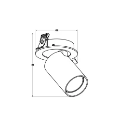 Sklep Kaja Biały reflektor mocowany podtynkowo ACGU10-148 TURY 1 | Kaja