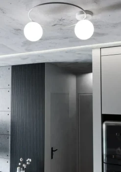 Store ring sufitowy z kulistymi kloszami 1258/2 z serii SOPRA | Kaja Żyrandole Nowoczesne