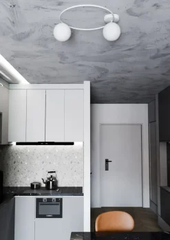 Store ring sufitowy z kulistymi kloszami 1258/2 z serii SOPRA | Kaja Żyrandole Nowoczesne