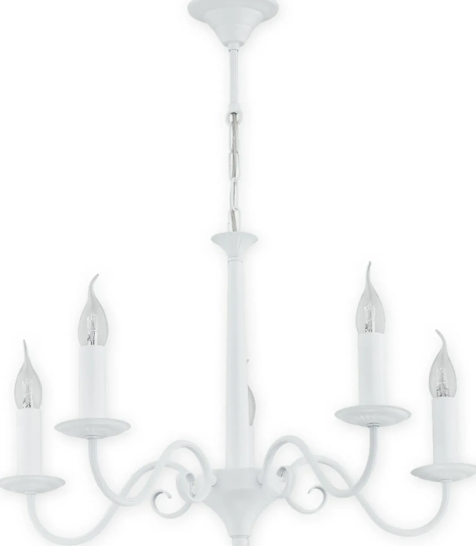 Sklep Kaja Biały żyrandol na 5 świecowych żarówek O2895 W5 BIA | Kaja Oświetlenie