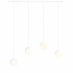 Best Sale Biały żyrandol szeroki do jadalni nad stół 1087L BOSSO | Kaja Żyrandole Nowoczesne