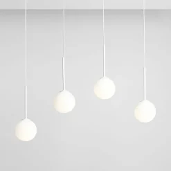 Best Sale Biały żyrandol szeroki do jadalni nad stół 1087L BOSSO | Kaja Żyrandole Nowoczesne