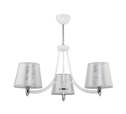 Sklep Kaja Biały żyrandol ze srebrnymi abażurami JUP 1512 OSKAR | Kaja