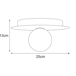 Sklep Kaja Błękitny plafon sufitowy na jedną żarówkę K-5448 z serii ROBIN