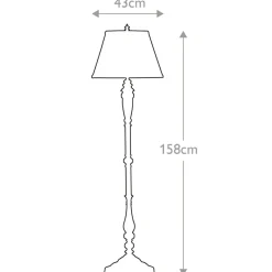 Sklep Kaja Brązowa lampa podłogowa FE-LINCOLNDALE-FL z serii LINCOLNDALE