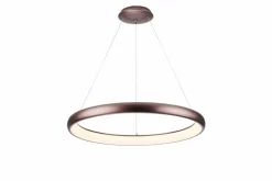 Outlet Brązowa lampa wisząca do salonu ⌀81cm z pilotem AZ5065 ANTONIO | Kaja Żyrandole Nowoczesne