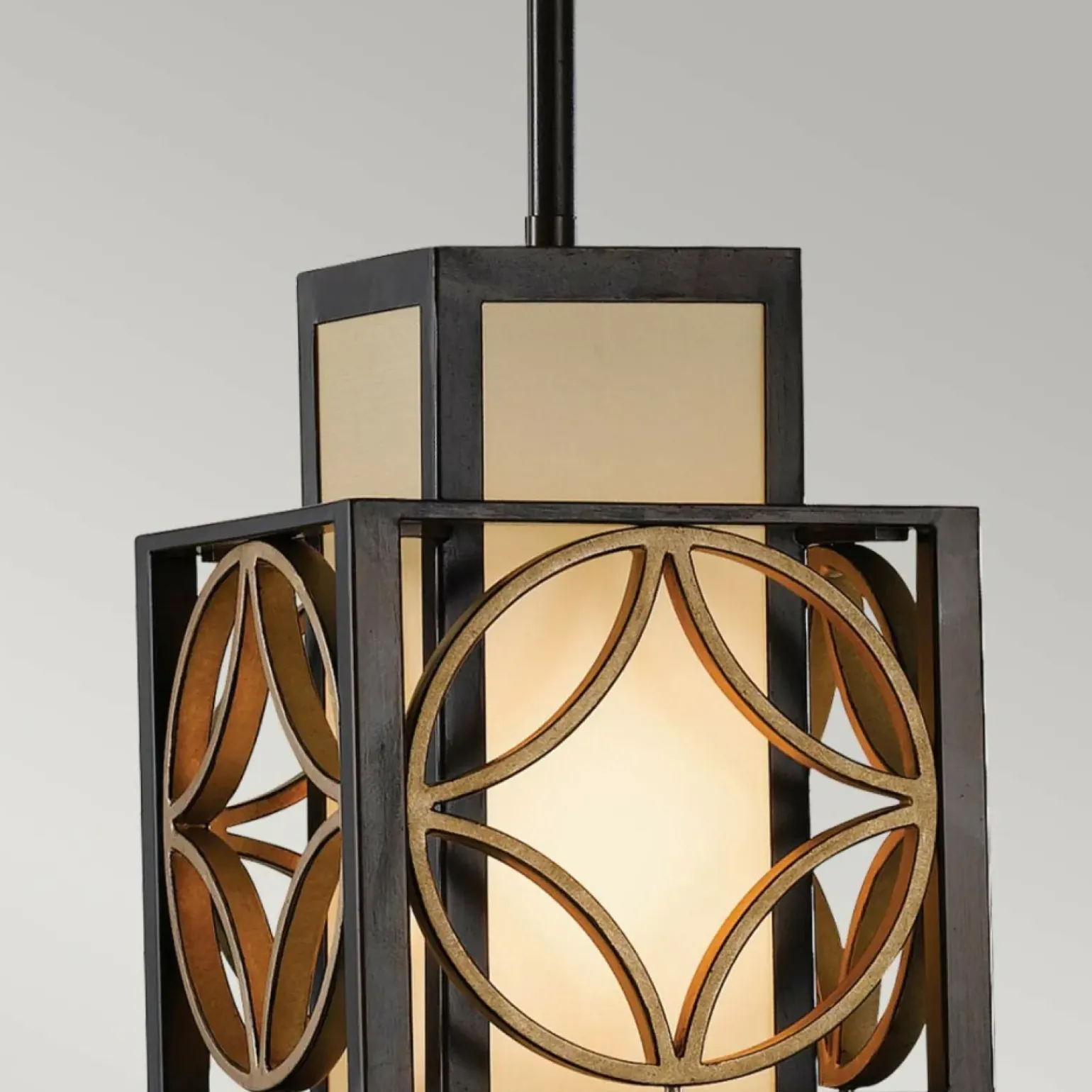 Cheap Brązowa lampa wisząca geometryczna FE-REMY-P-C z serii REMY Żyrandole Nowoczesne