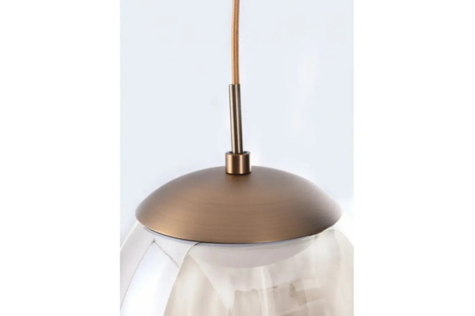 Hot Brązowa lampa wisząca LED z dużym kloszem AZ3341 HELENA | Kaja Żyrandole Nowoczesne