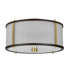 Store Brązowa lampa wisząca, z abażurem DL-CORONA-3P-BAB z serii CORONA Żyrandole Nowoczesne