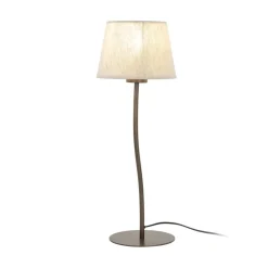 Sklep Kaja Brązowa lampka z lnianym abażurem TK 16027 NICOLA BROWN | Kaja