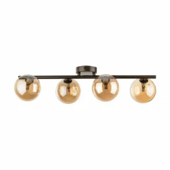 Online Brązowa listwa z ciepłymi kloszami G9 TK 6104 ESTERA BROWN | Kaja Żyrandole Nowoczesne