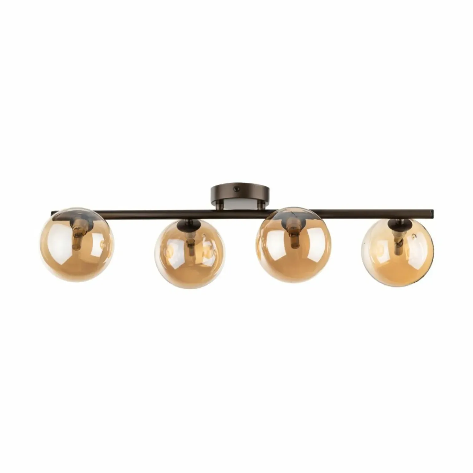 Online Brązowa listwa z ciepłymi kloszami G9 TK 6104 ESTERA BROWN | Kaja Żyrandole Nowoczesne