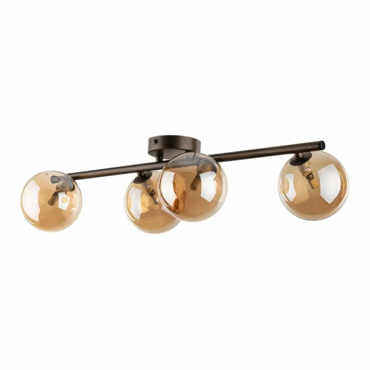 Online Brązowa listwa z ciepłymi kloszami G9 TK 6104 ESTERA BROWN | Kaja Żyrandole Nowoczesne